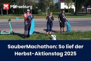 Beitragsbild Saubermachathon OT © OT Kötzschen 3 Bürger mit Müllsäcken und Greifzangen